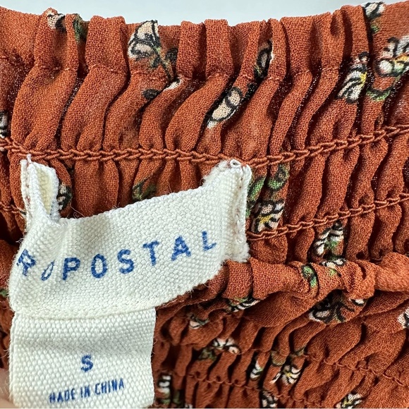 Aeropostale Burnt Orange Floral Top – Size Small - Picture 4 of 5